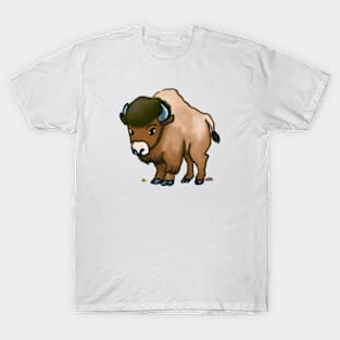 Cute Bison Drawing T-Shirt